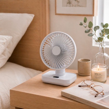 Ventilateur de table à batterie Fanito Blanc 4 vit.