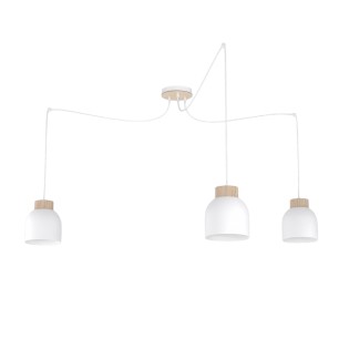 Suspension Prut Blanc (3 lumières)