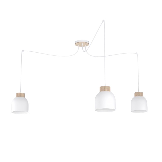 Suspension Prut Blanc (3 lumières)