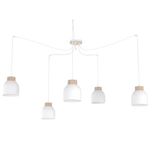 Suspension Prut Blanc (5 lumières)