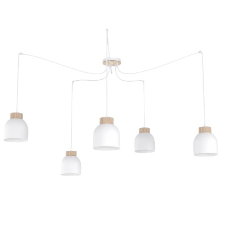 Suspension Prut Blanc (5 lumières)