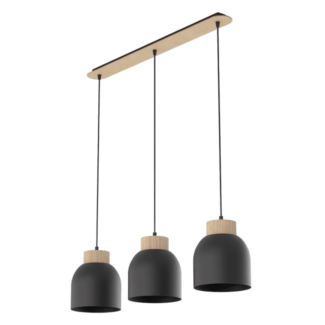 Suspension Oka Noir (3 lumières)