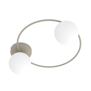 Lampe de plafond Buga Moka Opale (2 lumières)