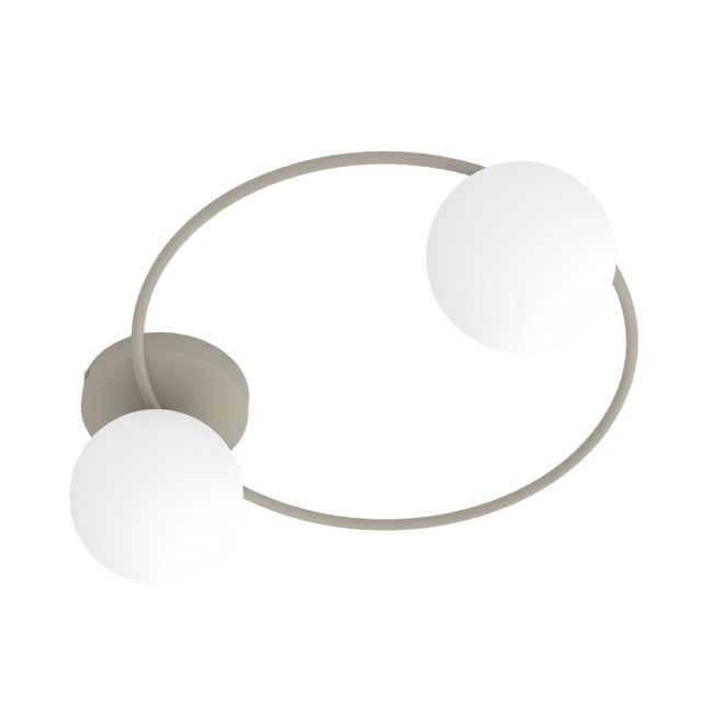 Lampe de plafond Buga Moka Opale (2 lumières)