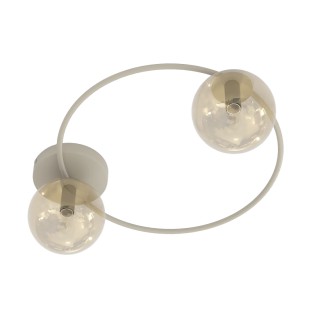 Lampe de plafond Buga Moka Ambre (2 lumières)