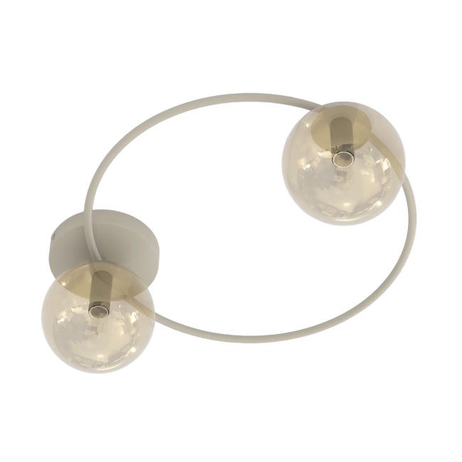 Lampe de plafond Buga Moka Ambre (2 lumières)