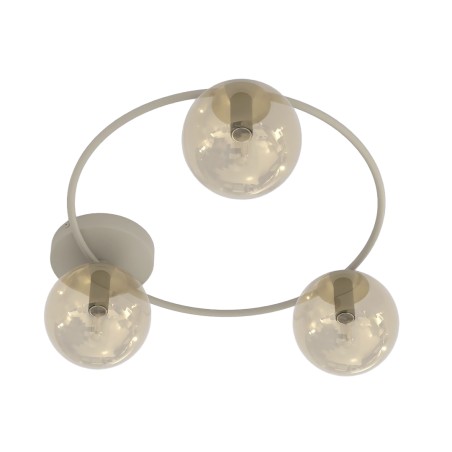 Lampe de plafond Buga Moka Ambre (3 lumières)