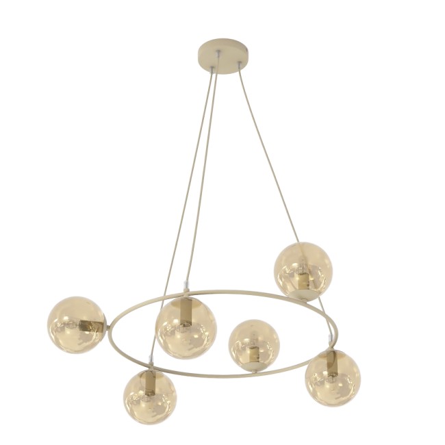 Suspension Ibar Ambre (6 lumières)