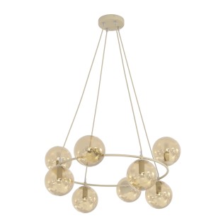 Suspension Ibar Ambre (9 lumières)