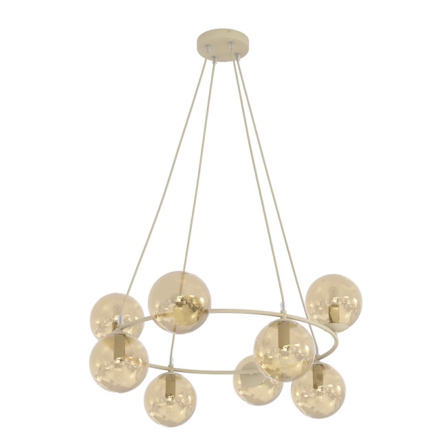 Suspension Ibar Ambre (9 lumières)