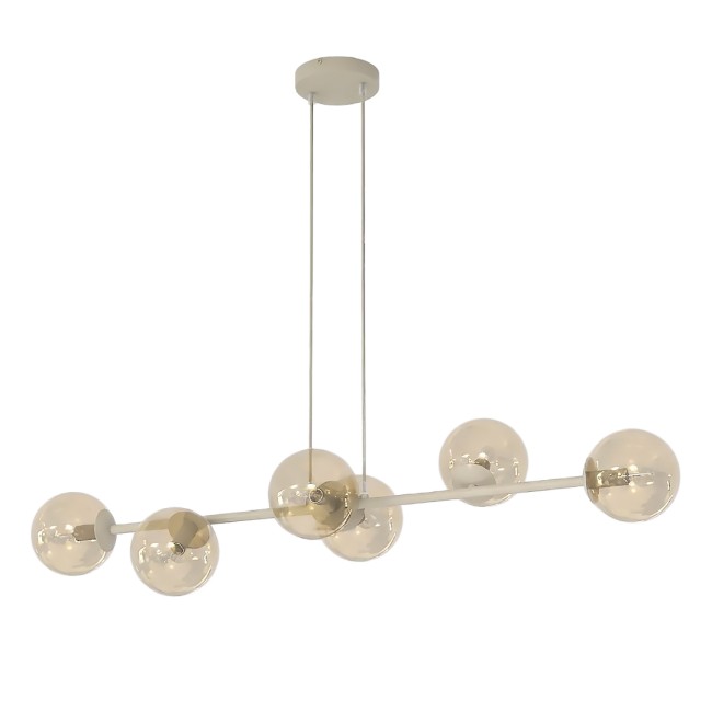 Suspension Odra Moka Ambre (6 lumières)