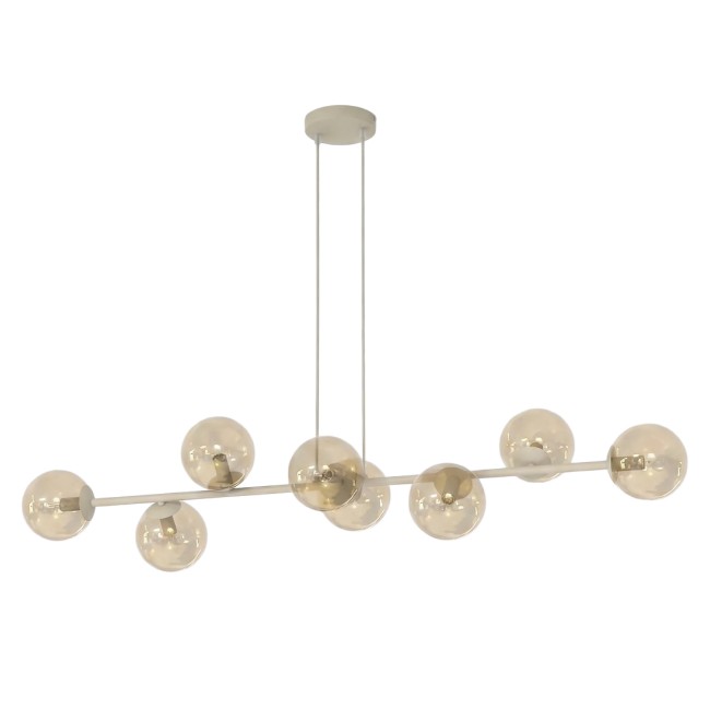 Suspension Odra Moka Ambre (8 lumières)