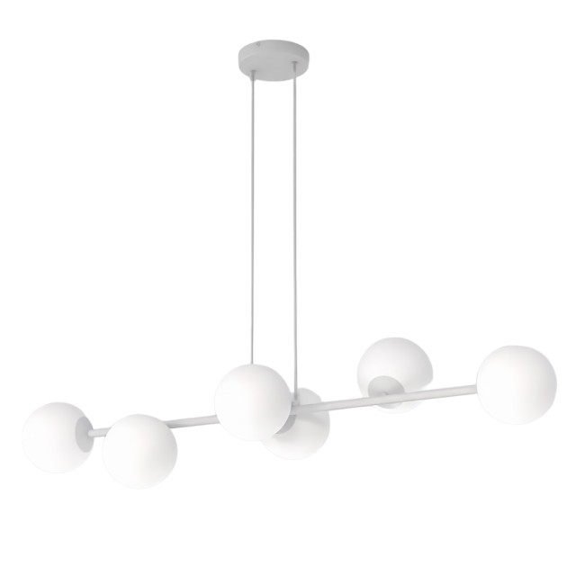 Suspension Odra Gris Opal (6 lumières)