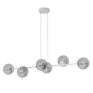 Suspension Odra Gris Graphite (6 lumières)