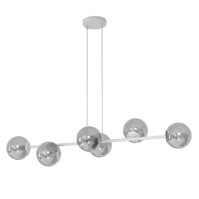 Suspension Odra Gris Graphite (6 lumières)