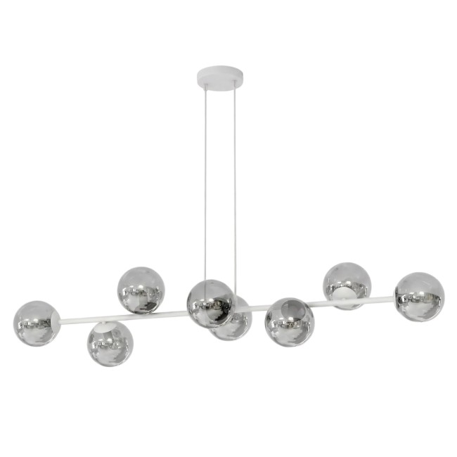 Suspension Odra Gris Graphite (8 lumières)