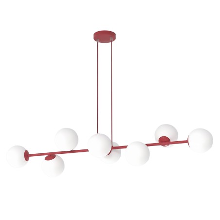 Suspension Odra Bordeaux Opale (8 lumières)