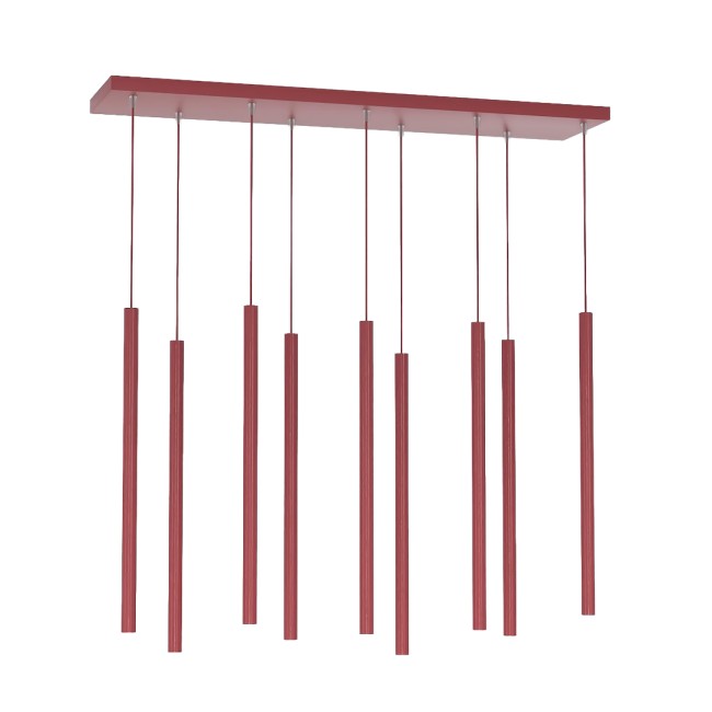 Suspension Uza Bordeaux (9 lumières)