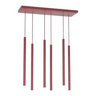 Suspension Uza Bordeaux (6 lumières)