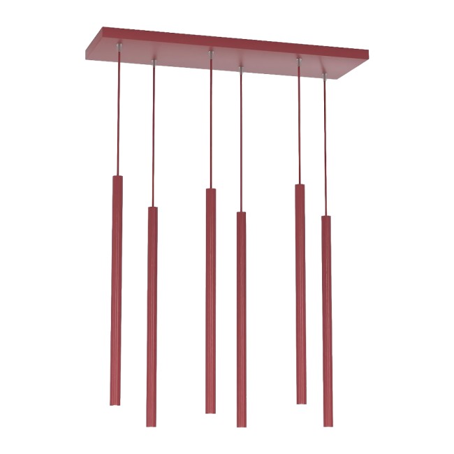 Suspension Uza Bordeaux (6 lumières)