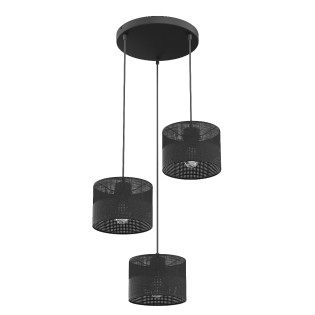 Suspension Velto II Noir (3 lumières)