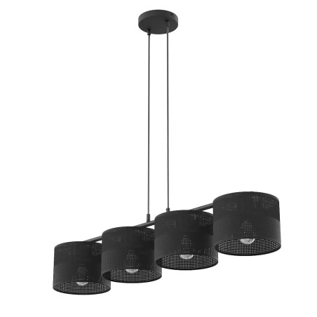 Suspension Velto Noir (4 lumières)