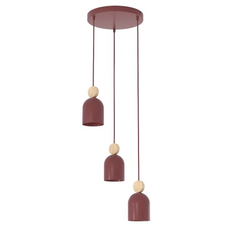 Suspension Ros II Bordeaux (3 lumières)