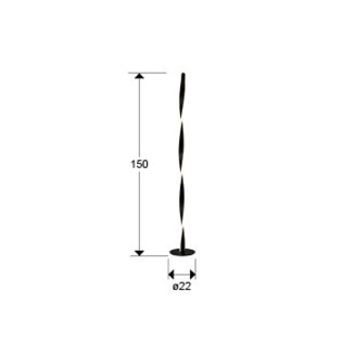 Lampadaire LED Twist Noir (40W)