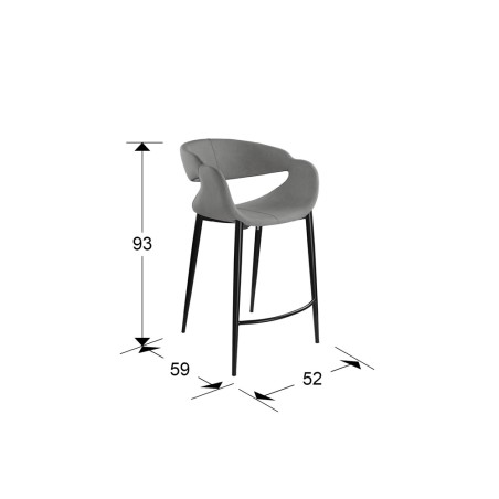Tabouret haut Giro Grey