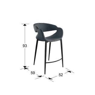 Tabouret haut Giro Bleu foncé