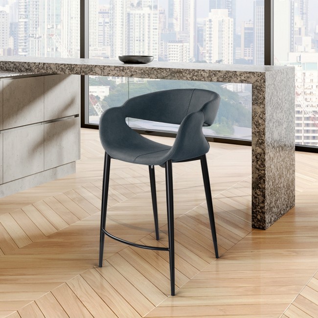 Tabouret haut Giro Bleu foncé