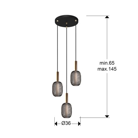 copy of Lampe de plafond á LED Micrón (3x5W)