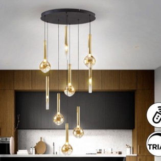 ESSENZA - LAMPE 9L - NOIR-DORÉ