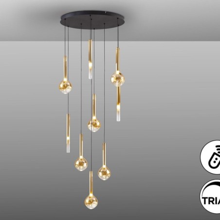 ESSENZA - LAMPE 9L - NOIR-DORÉ