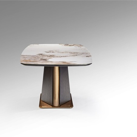 LUC- TABLE S. À MANGER- CHÊNE FONCÉ