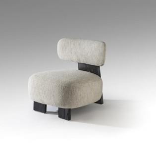 TOPAZ- FAUTEUIL NOIR/ÉCRU