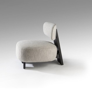 TOPAZ- FAUTEUIL NOIR/ÉCRU