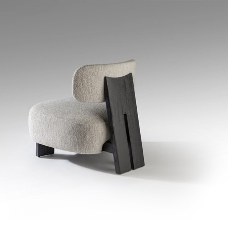 TOPAZ- FAUTEUIL NOIR/ÉCRU