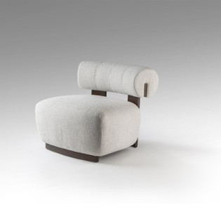 NAOMI- FAUTEUIL NOYER/ÉCRU