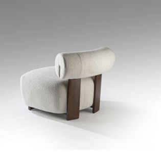 NAOMI- FAUTEUIL NOYER/ÉCRU