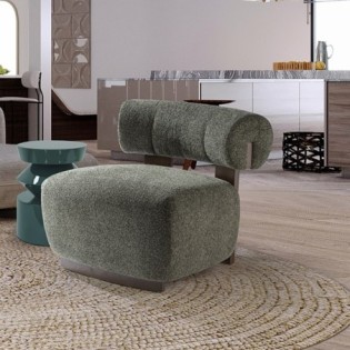 NAOMI- FAUTEUIL NOYER/VERT