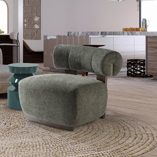 NAOMI- FAUTEUIL NOYER/VERT