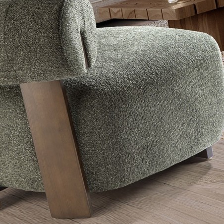 NAOMI- FAUTEUIL NOYER/VERT