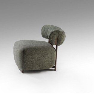 NAOMI- FAUTEUIL NOYER/VERT