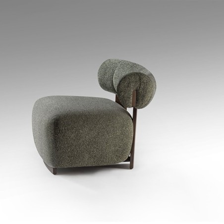 NAOMI- FAUTEUIL NOYER/VERT