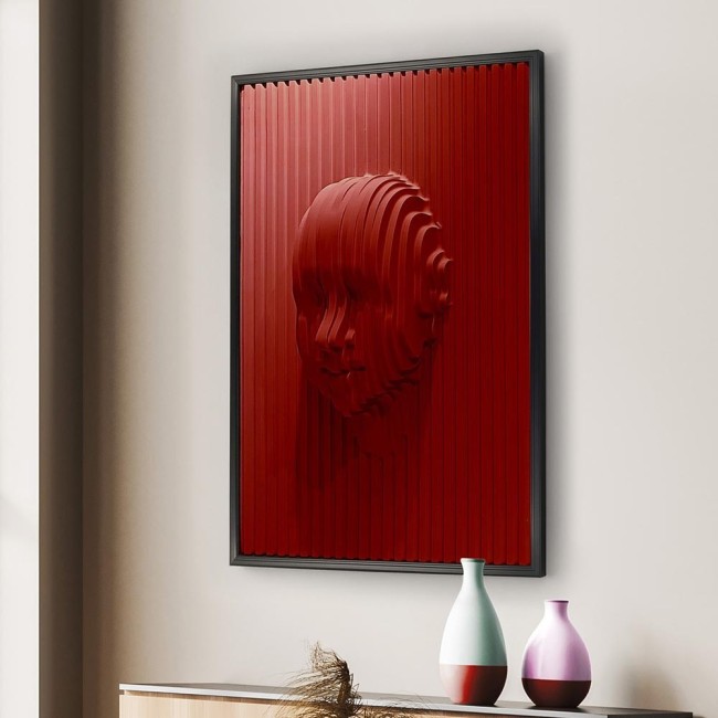 FACE ROUGE - BAS-RELIEF 90X120