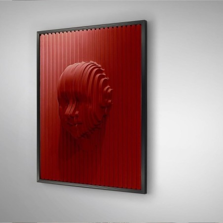 FACE ROUGE - BAS-RELIEF 90X120