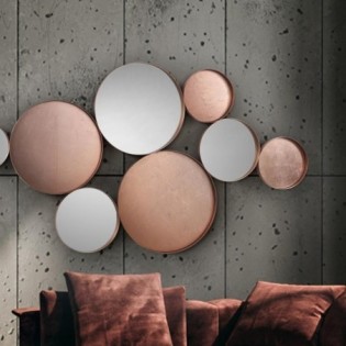 MALMO- MIROIR OR ROSE 165X90