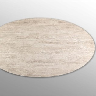 SAMARA- TABLE BASSE-TRAVERTIN/MARRON