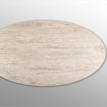 SAMARA- TABLE BASSE-TRAVERTIN/MARRON